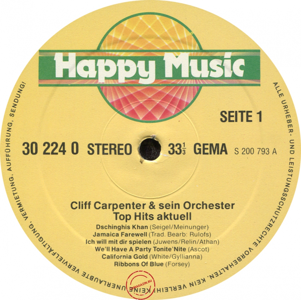 Оцифровка винила: Cliff Carpenter (1979) Top Hits Aktuell (Heart Of Glass) Оцифровка винила: Cliff Carpenter (1979) Top Hits Aktuell (Heart Of Glass)
