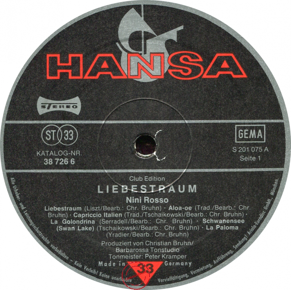 Оцифровка винила: Nini Rosso (1979) Liebestraum