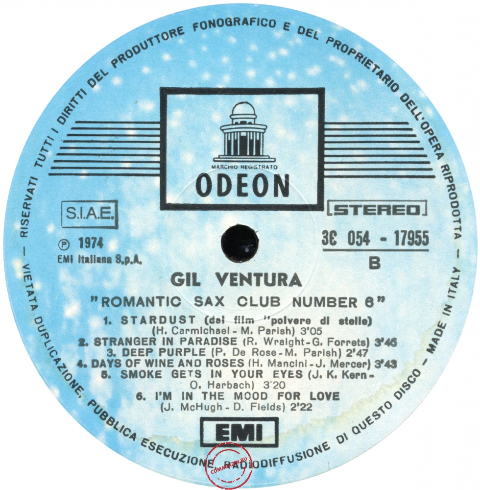 Оцифровка винила: Gil Ventura (1974) Sax Club Number 6 (Romantic) Оцифровка винила: Gil Ventura (1974) Sax Club Number 6 (Romantic)