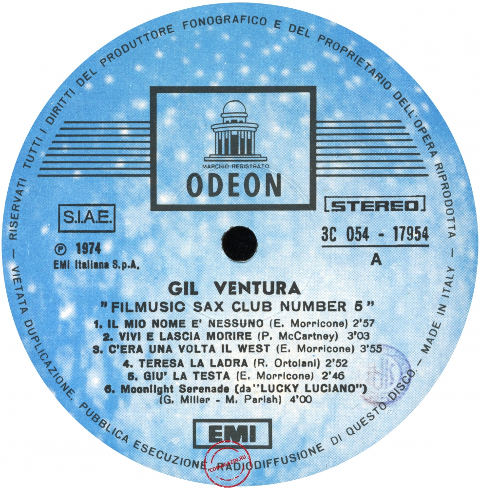 Оцифровка винила: Gil Ventura (1974) Sax Club Number 5 (Filmusic) Оцифровка винила: Gil Ventura (1974) Sax Club Number 5 (Filmusic)