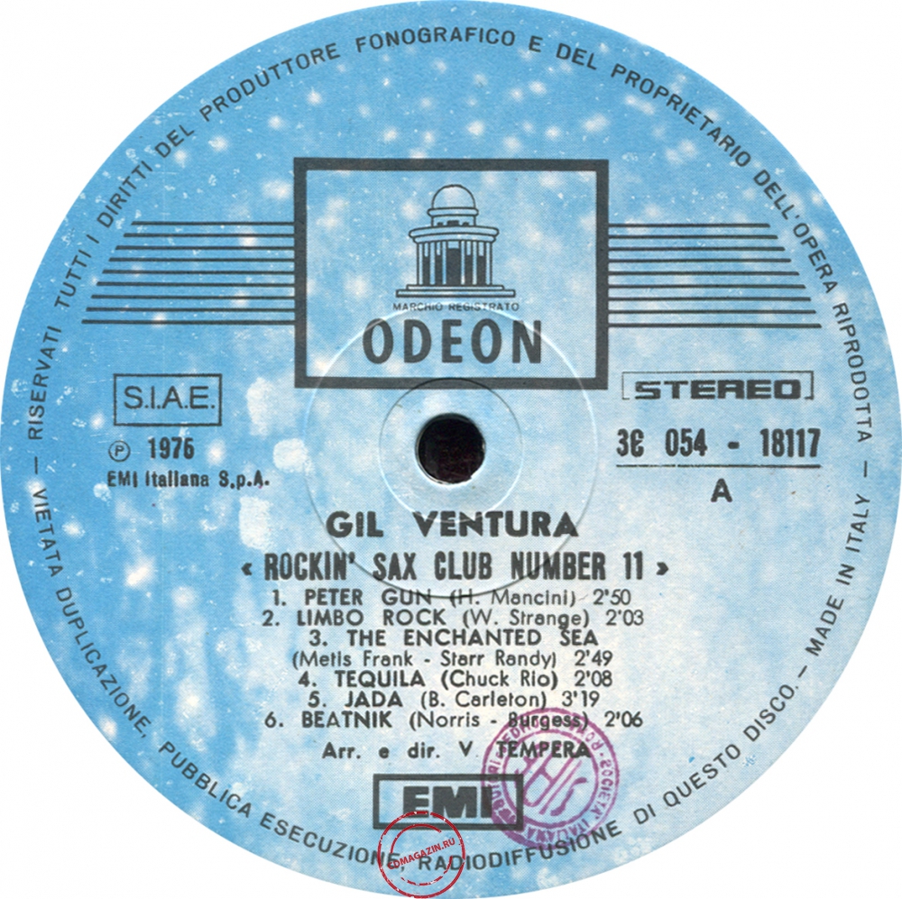 Оцифровка винила: Gil Ventura (1975) Sax Club Number 11 (Rockin')