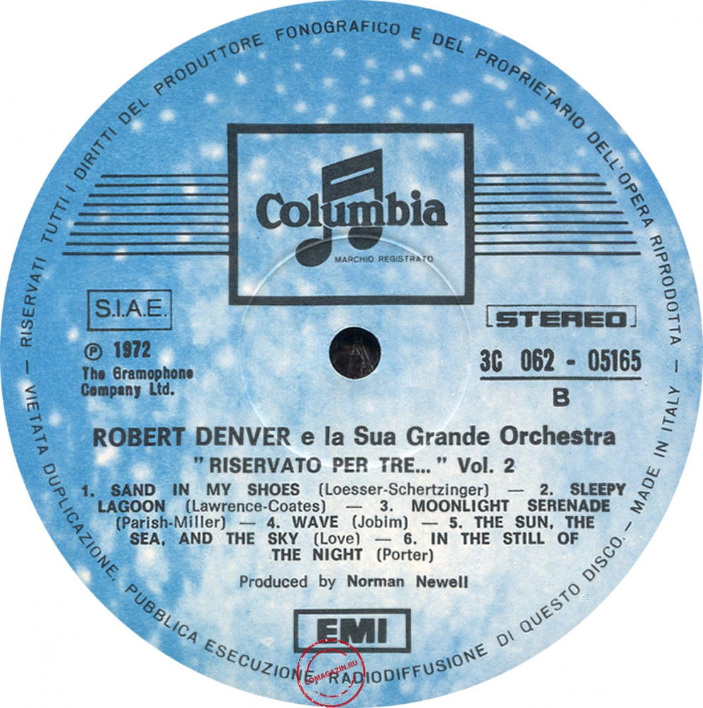 Оцифровка винила: Robert Denver Orchestra (1972) Riservato Per Tre...Vol. 2