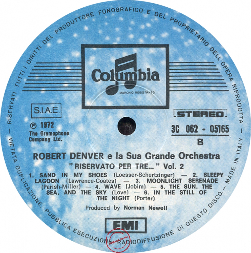 Оцифровка винила: Robert Denver Orchestra (1972) Riservato Per Tre...Vol. 2 Оцифровка винила: Robert Denver Orchestra (1972) Riservato Per Tre...Vol. 2