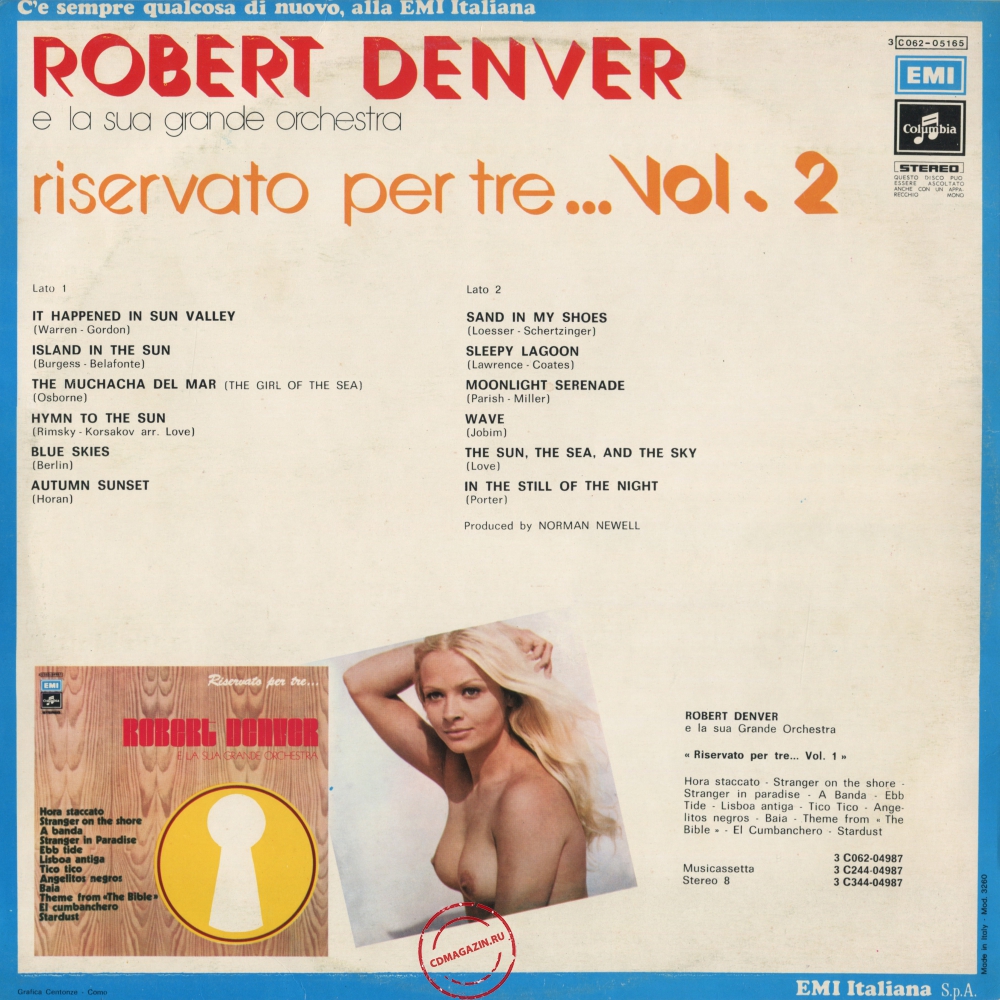 Оцифровка винила: Robert Denver Orchestra (1972) Riservato Per Tre...Vol. 2