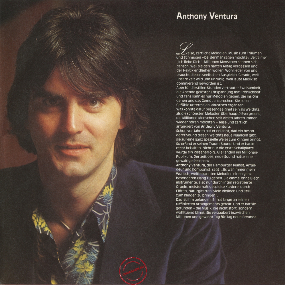 Оцифровка винила: Anthony Ventura (1983) Ti Amo - Italienische Traummelodien Оцифровка винила: Anthony Ventura (1983) Ti Amo - Italienische Traummelodien
