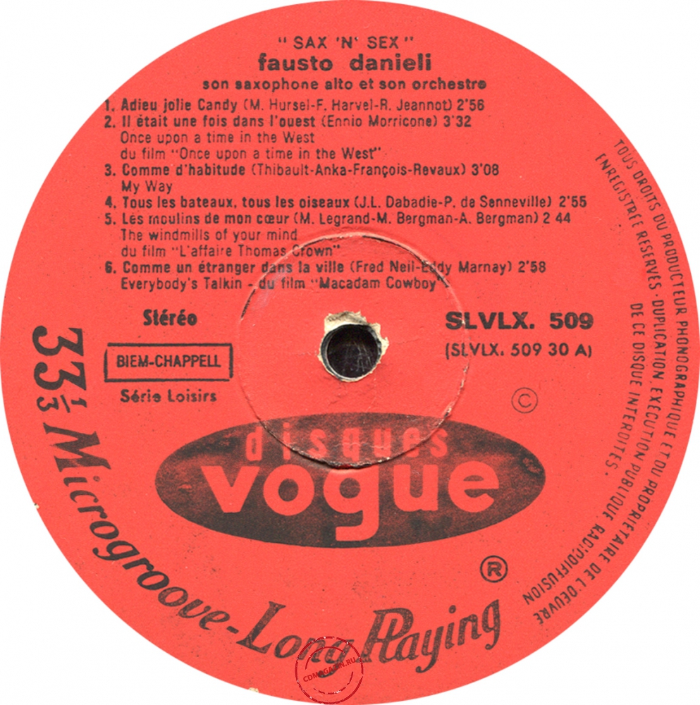 Оцифровка винила: Fausto Danieli (1970) Sax' N' Sex Оцифровка винила: Fausto Danieli (1970) Sax' N' Sex