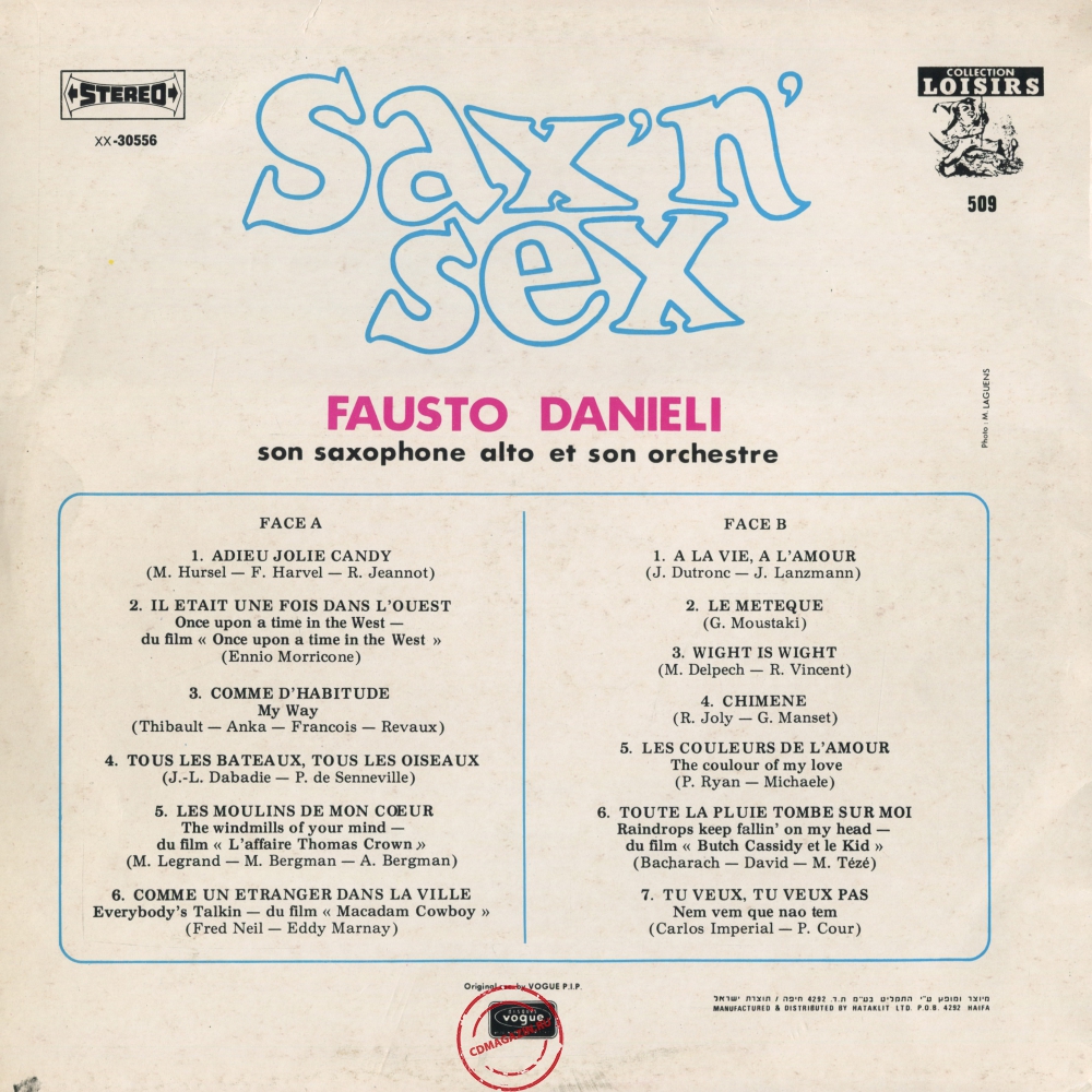 Оцифровка винила: Fausto Danieli (1970) Sax' N' Sex Оцифровка винила: Fausto Danieli (1970) Sax' N' Sex