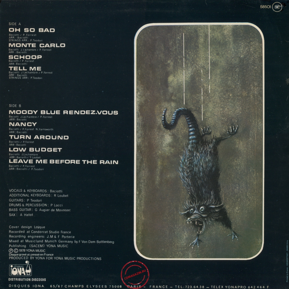 Оцифровка винила: Baciotti (1978) Moody Blue Rendez-Vous Оцифровка винила: Baciotti (1978) Moody Blue Rendez-Vous