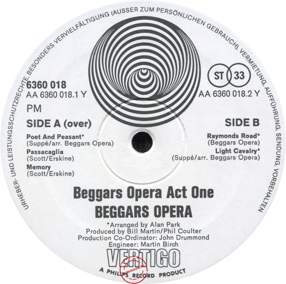 Оцифровка винила: Beggars Opera (1970) Act One