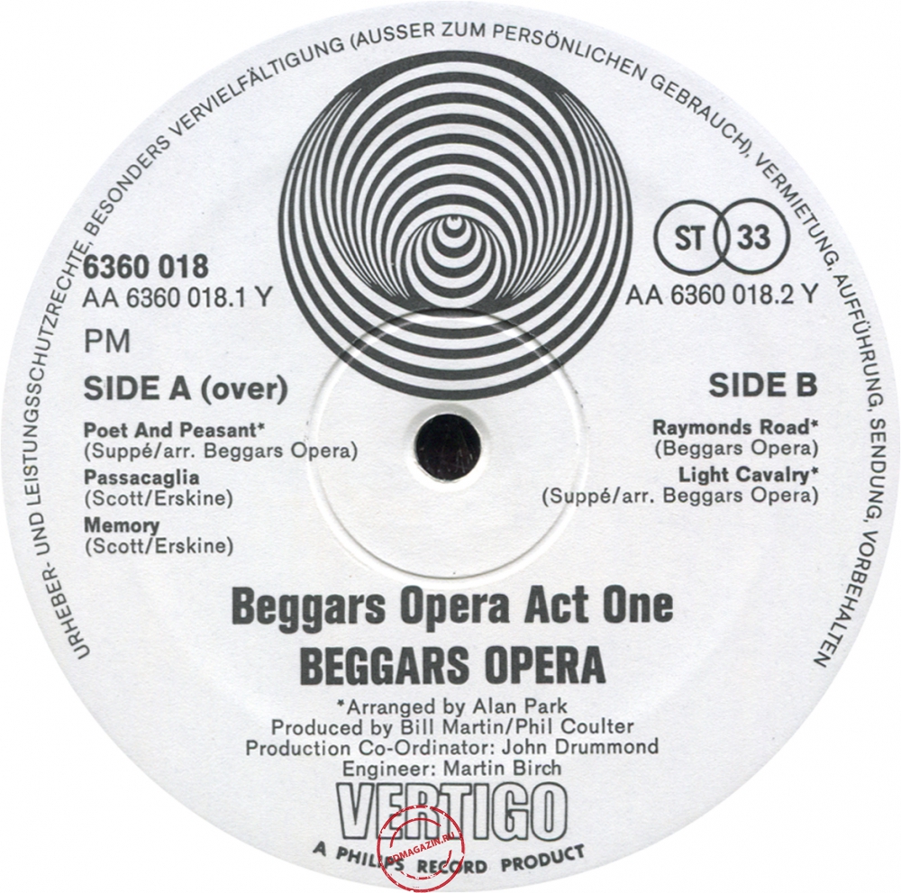 Оцифровка винила: Beggars Opera (1970) Act One Оцифровка винила: Beggars Opera (1970) Act One