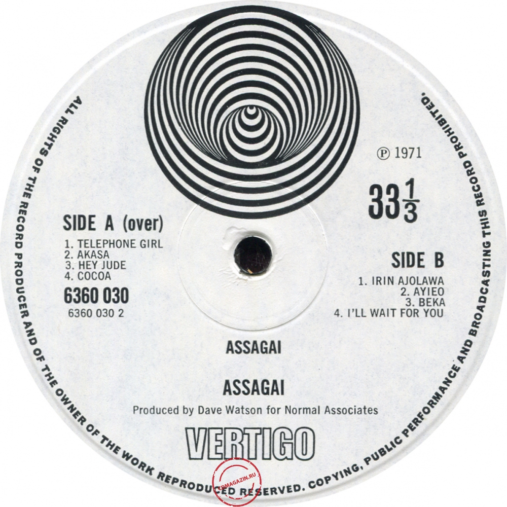 Оцифровка винила: Assagai (1971) Assagai Оцифровка винила: Assagai (1971) Assagai