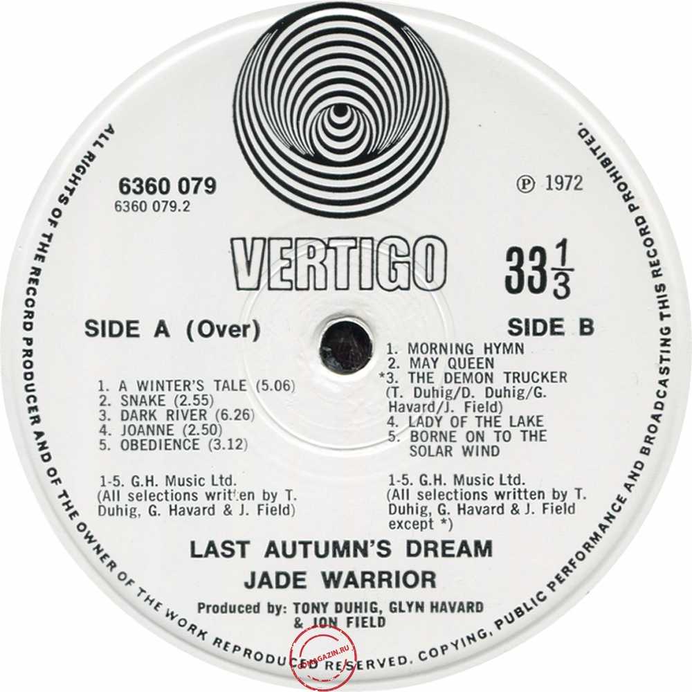 Оцифровка винила: Jade Warrior (1972) Last Autumn's Dream Оцифровка винила: Jade Warrior (1972) Last Autumn's Dream