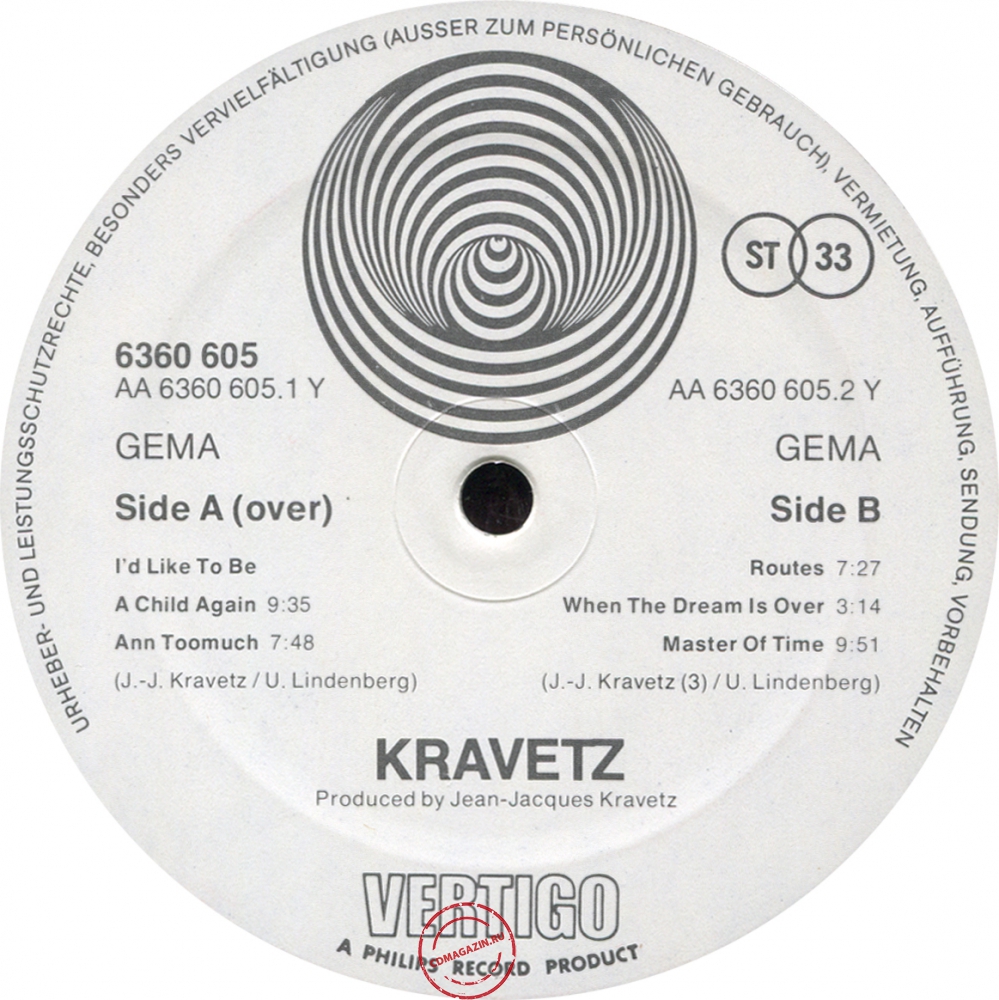 Оцифровка винила: Kravetz (1972) Kravetz Оцифровка винила: Kravetz (1972) Kravetz