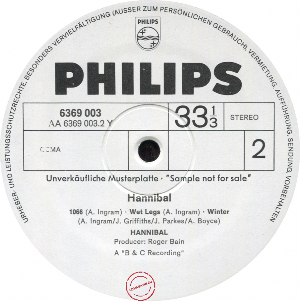 Оцифровка винила: Hannibal (5) (1970) Hannibal