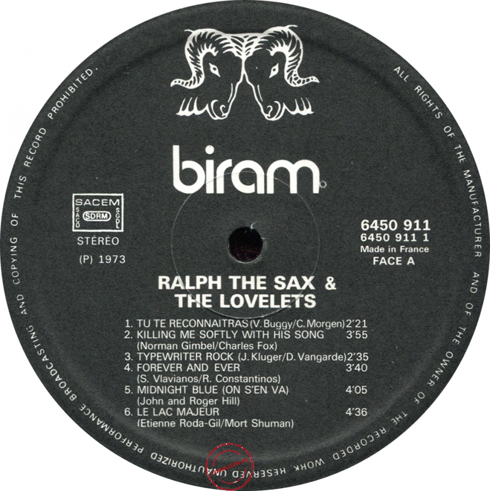 Оцифровка винила: Lovelets (1973) Ralph The Sax & The Lovelets