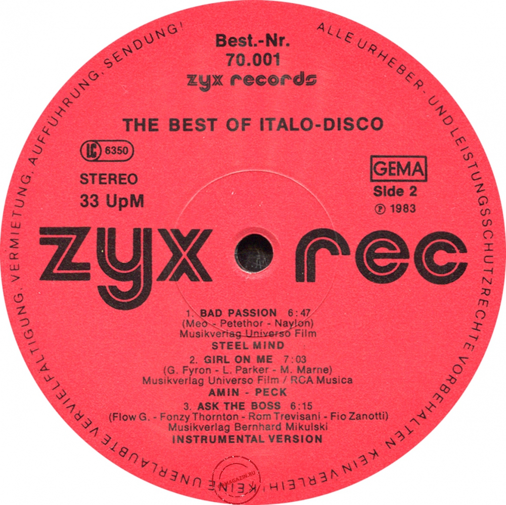 Оцифровка винила: VA The Best Of Italo-Disco (1983) Vol. 1 Оцифровка винила: VA The Best Of Italo-Disco (1983) Vol. 1