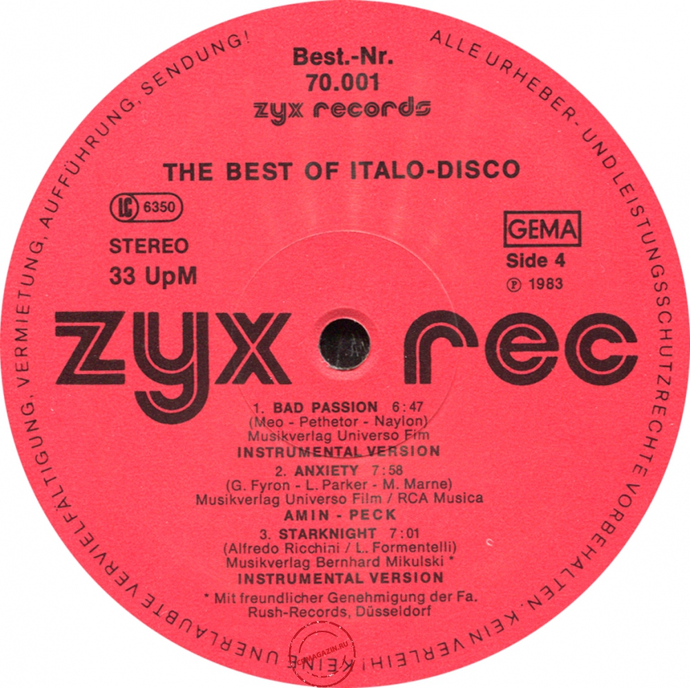 Оцифровка винила: VA The Best Of Italo-Disco (1983) Vol. 1 Оцифровка винила: VA The Best Of Italo-Disco (1983) Vol. 1
