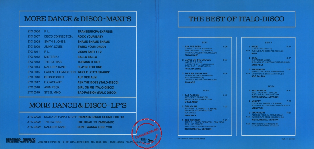 Оцифровка винила: VA The Best Of Italo-Disco (1983) Vol. 1 Оцифровка винила: VA The Best Of Italo-Disco (1983) Vol. 1