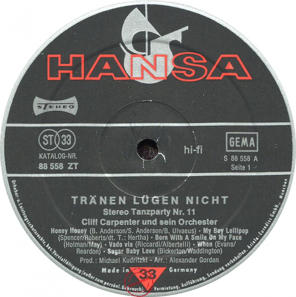 Оцифровка винила: Cliff Carpenter (1975) Tranen Lugen Nicht Оцифровка винила: Cliff Carpenter (1975) Tranen Lugen Nicht