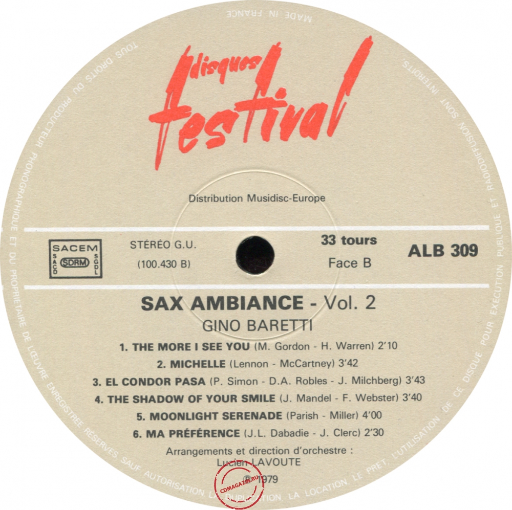 Оцифровка винила: Gino Baretti (1979) Sax Ambiance Vol 2 Оцифровка винила: Gino Baretti (1979) Sax Ambiance Vol 2