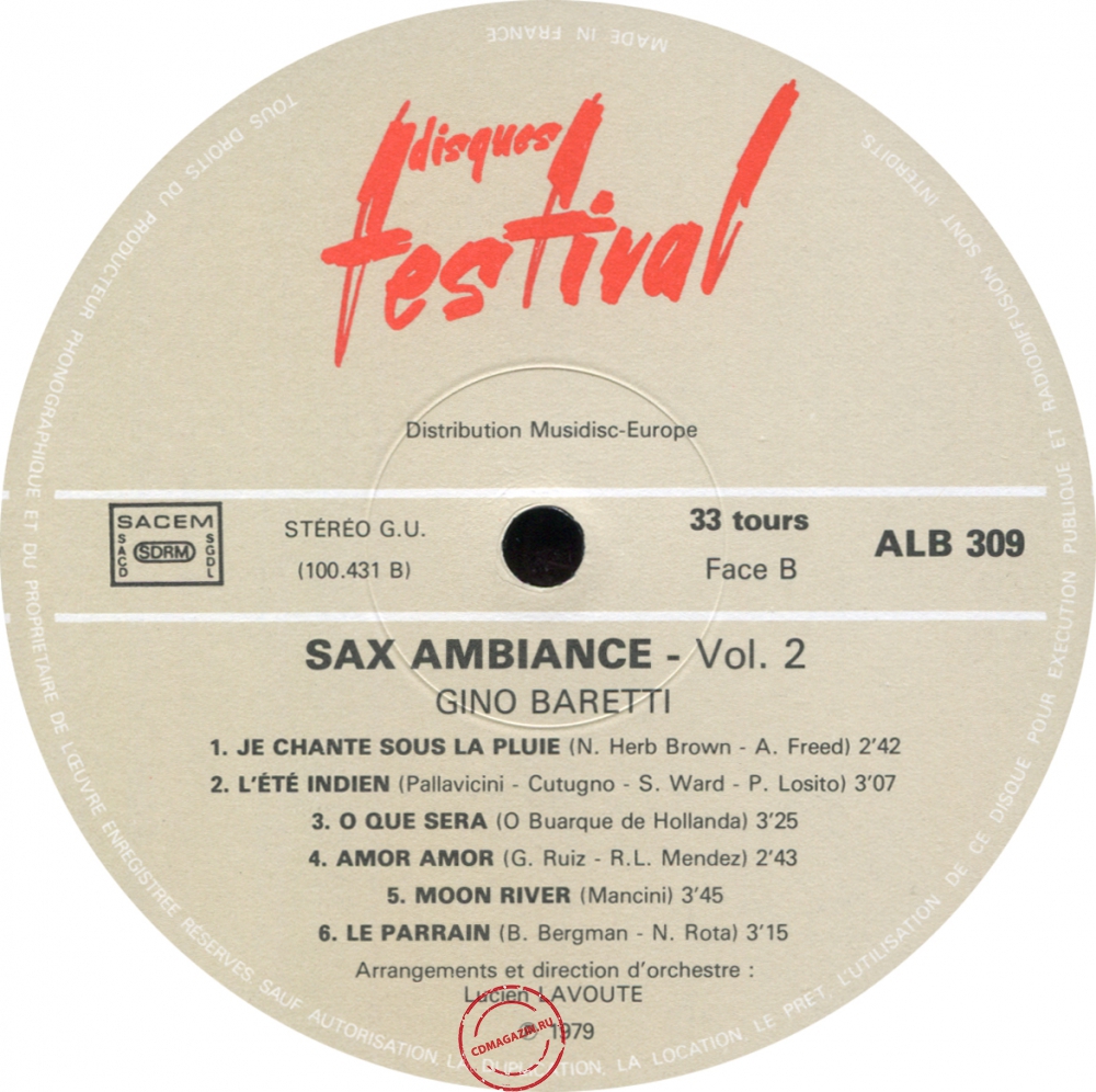 Оцифровка винила: Gino Baretti (1979) Sax Ambiance Vol 2 Оцифровка винила: Gino Baretti (1979) Sax Ambiance Vol 2