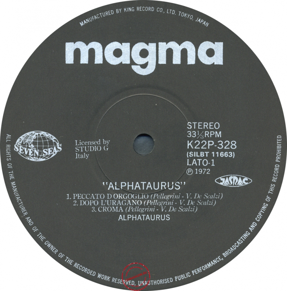 Оцифровка винила: Alphataurus (1973) Alphataurus