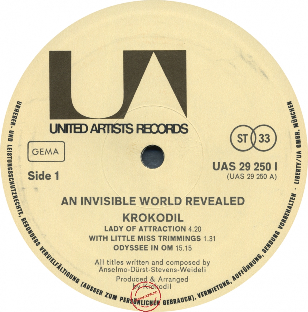 Оцифровка винила: Krokodil (1971) An Invisible World Revealed Оцифровка винила: Krokodil (1971) An Invisible World Revealed