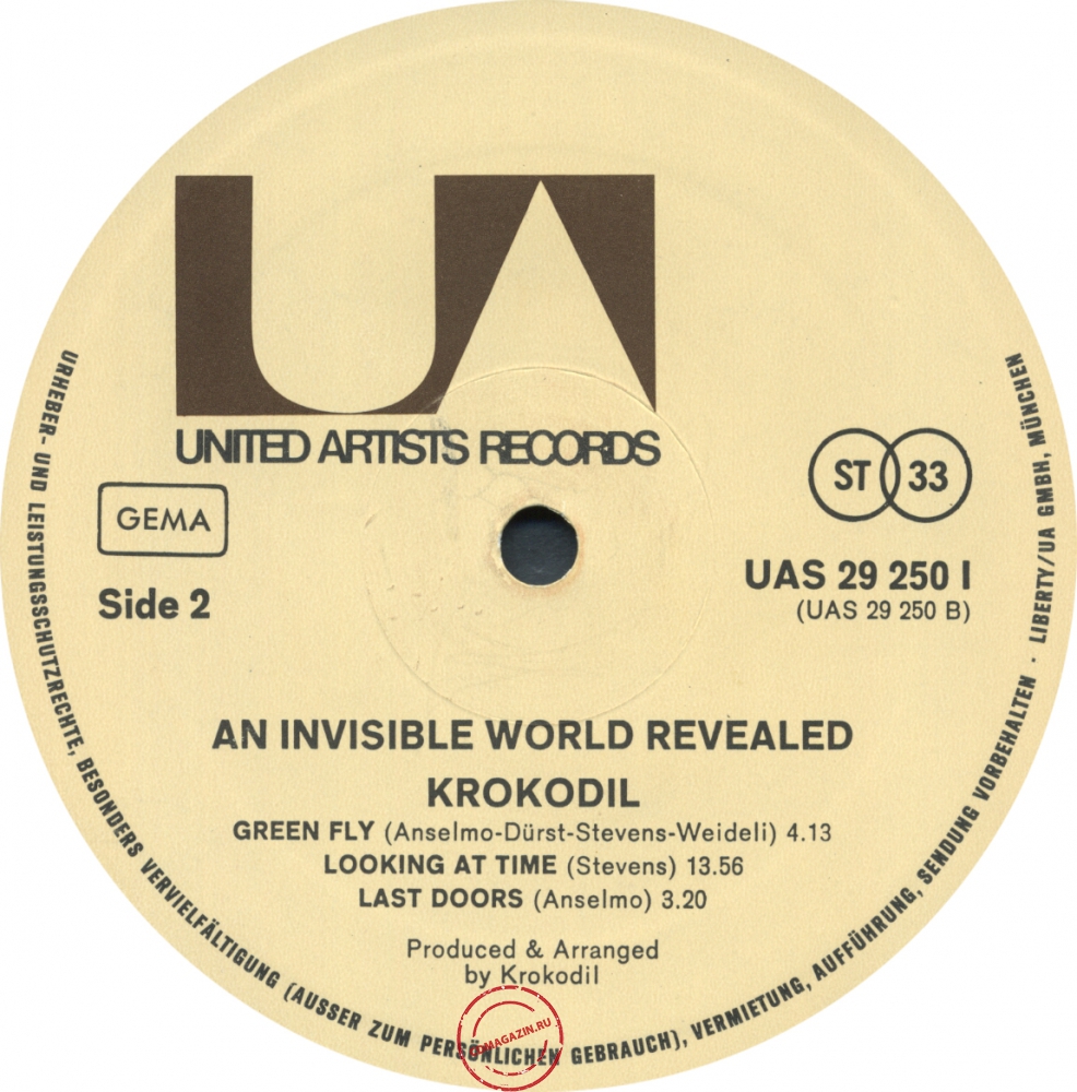 Оцифровка винила: Krokodil (1971) An Invisible World Revealed Оцифровка винила: Krokodil (1971) An Invisible World Revealed