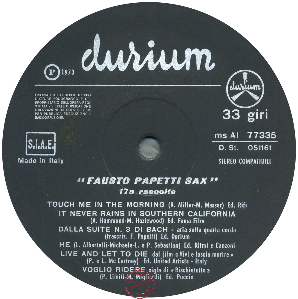 Оцифровка винила: Fausto Papetti (1973) 17a Raccolta Оцифровка винила: Fausto Papetti (1973) 17a Raccolta