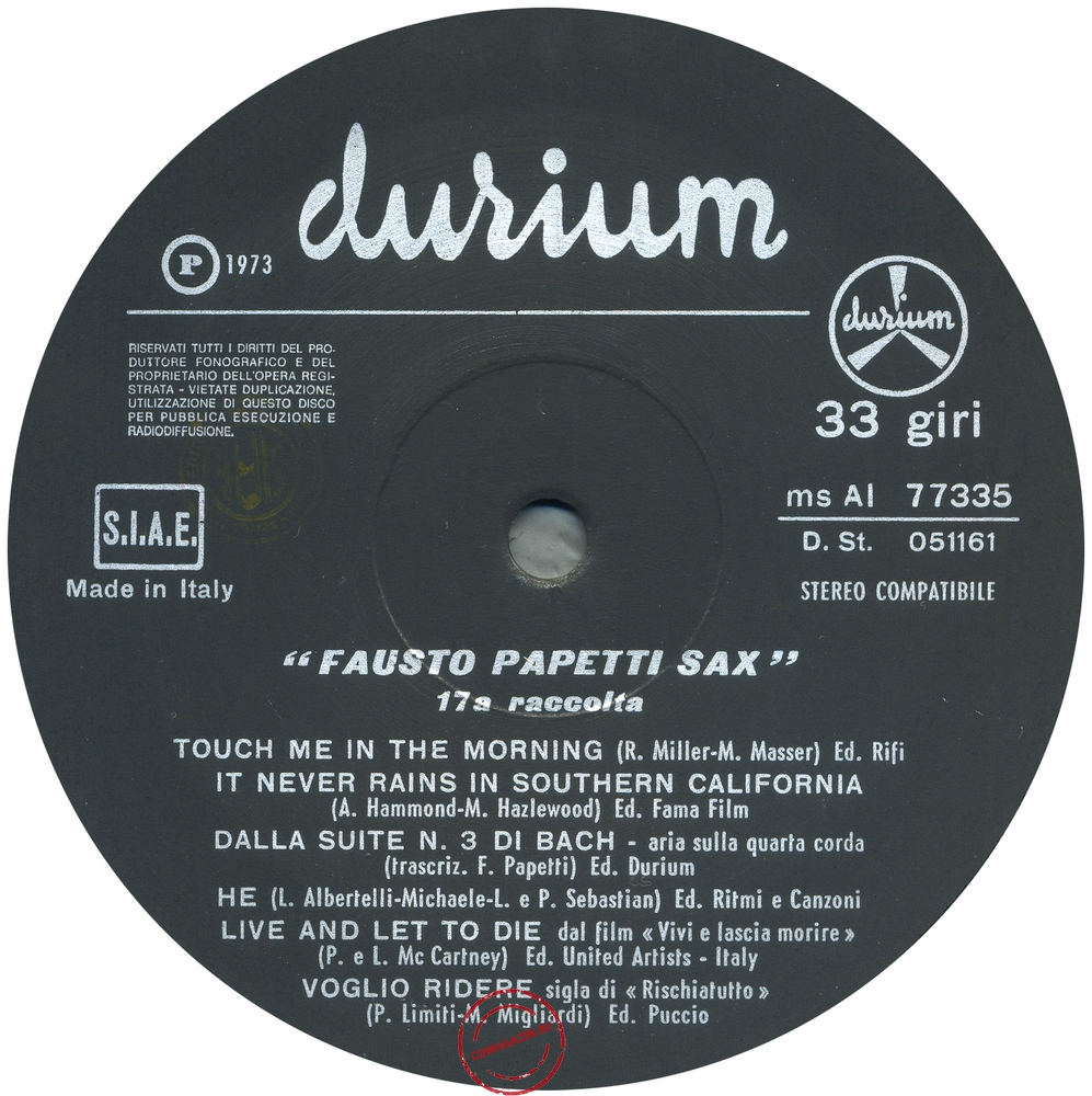 Оцифровка винила: Fausto Papetti (1973) 17a Raccolta