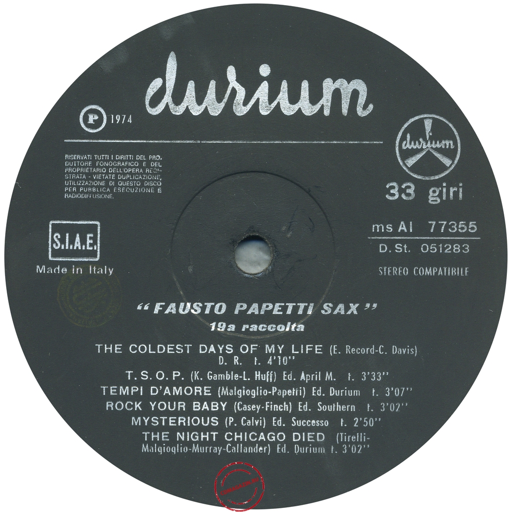 Оцифровка винила: Fausto Papetti (1974) 19a Raccolta Оцифровка винила: Fausto Papetti (1974) 19a Raccolta