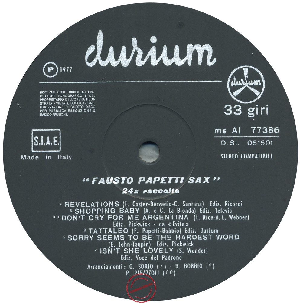 Оцифровка винила: Fausto Papetti (1977) 24a Raccolta Оцифровка винила: Fausto Papetti (1977) 24a Raccolta