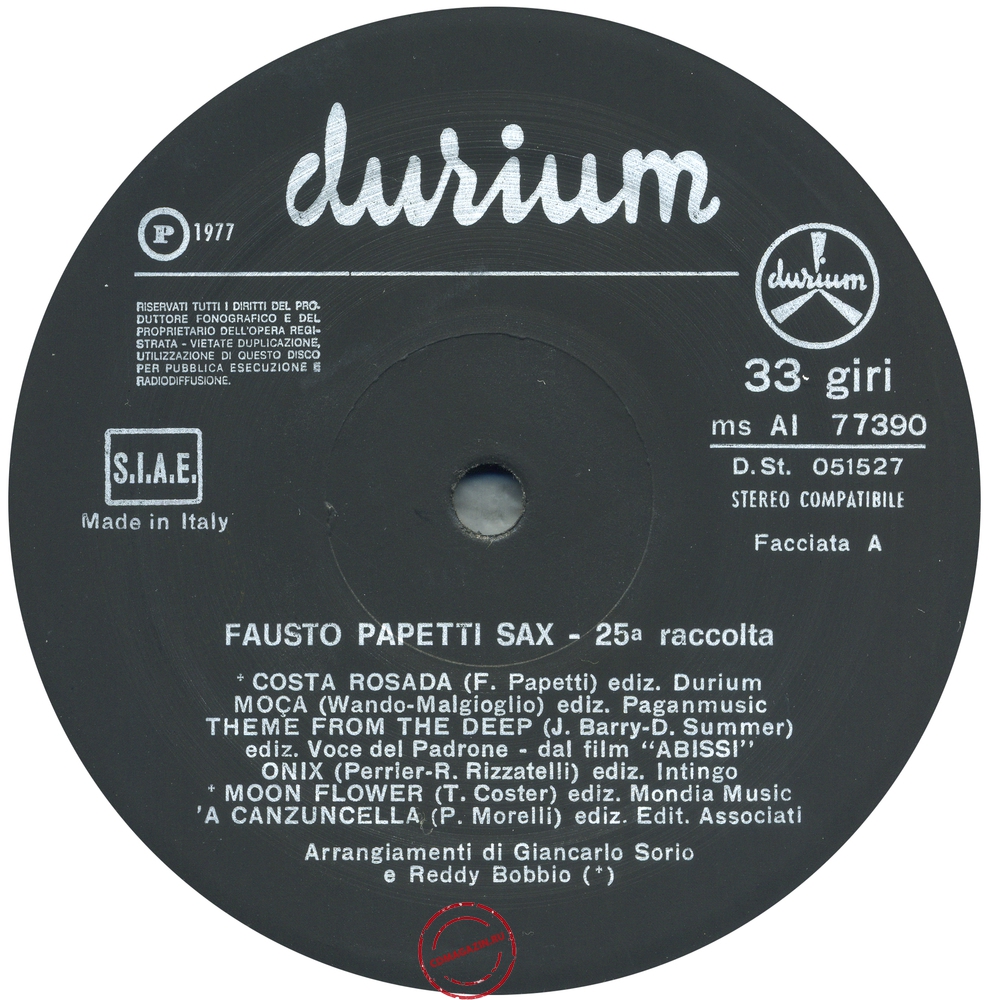Оцифровка винила: Fausto Papetti (1977) 25a Raccolta Оцифровка винила: Fausto Papetti (1977) 25a Raccolta
