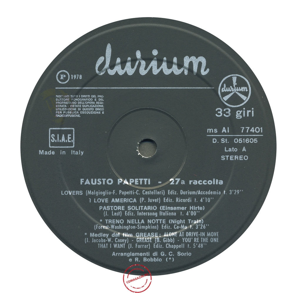 Оцифровка винила: Fausto Papetti (1978) 27a Raccolta Оцифровка винила: Fausto Papetti (1978) 27a Raccolta