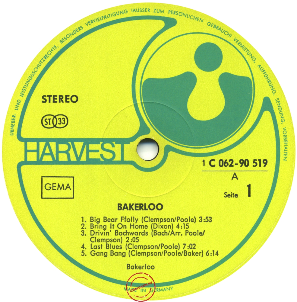 Оцифровка винила: Bakerloo (1969) Bakerloo Оцифровка винила: Bakerloo (1969) Bakerloo