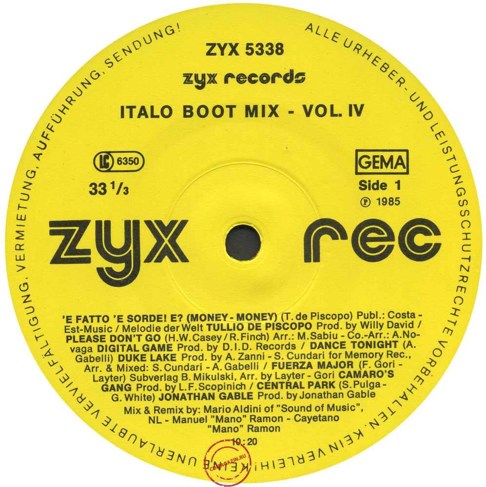 Оцифровка винила: VA Italo Boot Mix (1985) Vol.4 Оцифровка винила: VA Italo Boot Mix (1985) Vol.4