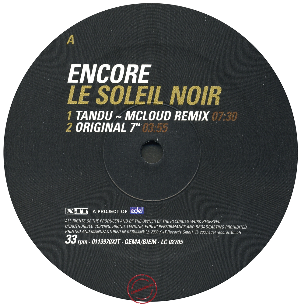 Оцифровка винила: Encore (2000) Le Soleil Noir Оцифровка винила: Encore (2000) Le Soleil Noir