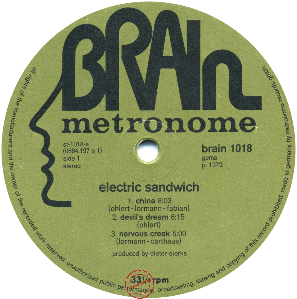 Оцифровка винила: Electric Sandwich (1972) Electric Sandwich Оцифровка винила: Electric Sandwich (1972) Electric Sandwich
