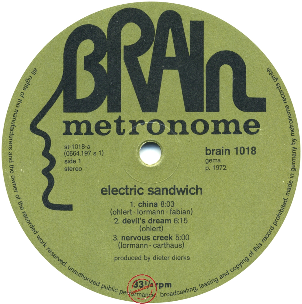 Оцифровка винила: Electric Sandwich (1972) Electric Sandwich