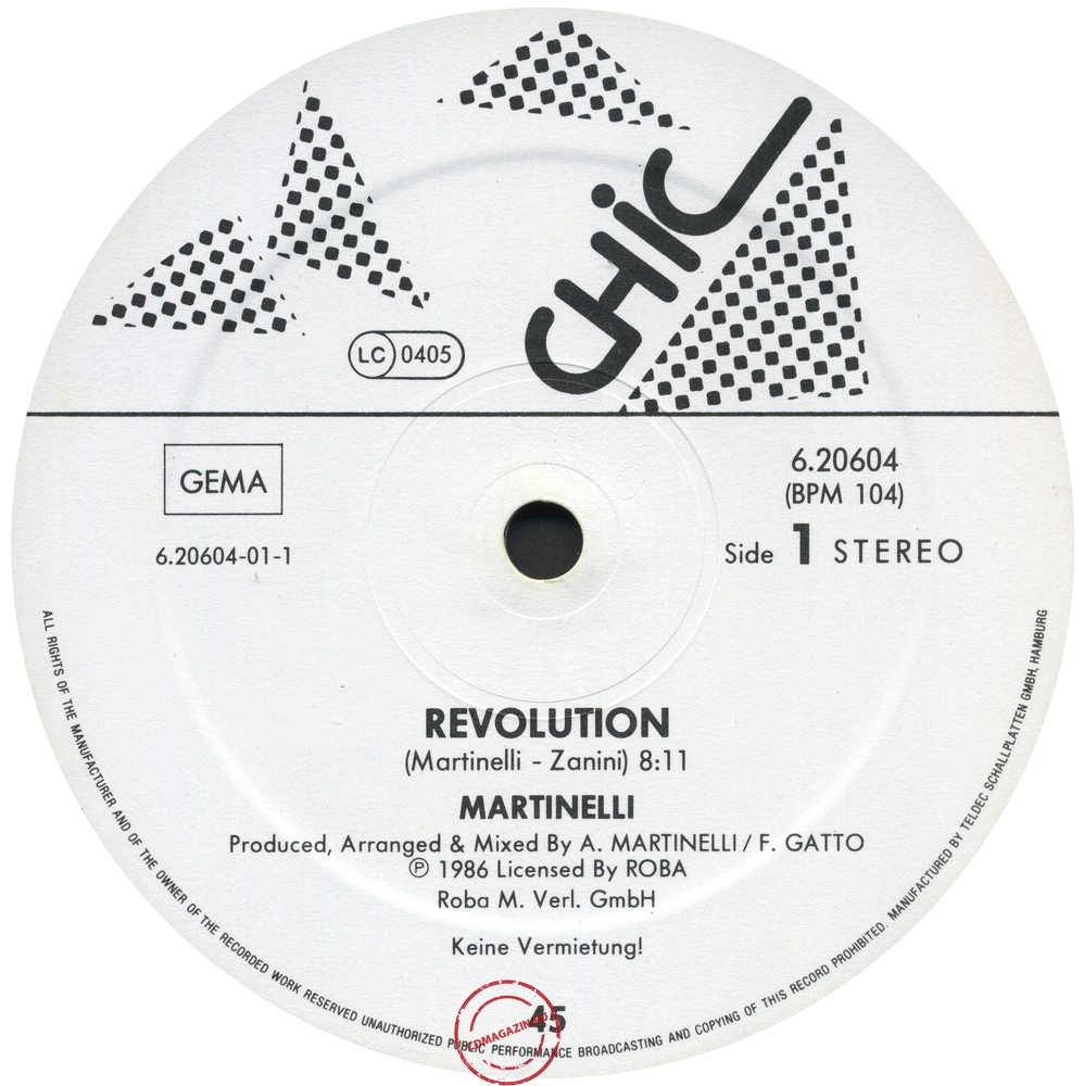 Оцифровка винила: Martinelli (1986) Revolution Оцифровка винила: Martinelli (1986) Revolution