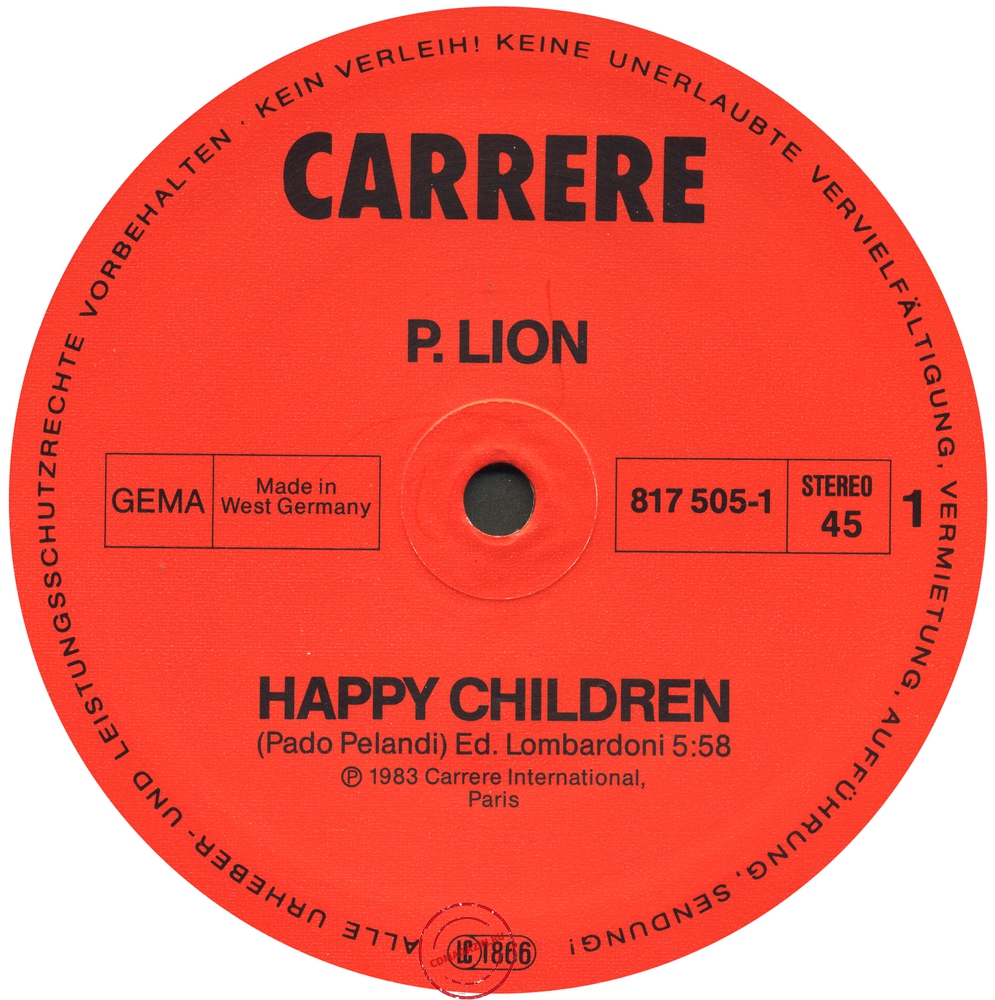 Оцифровка винила: P. Lion (1983) Happy Children