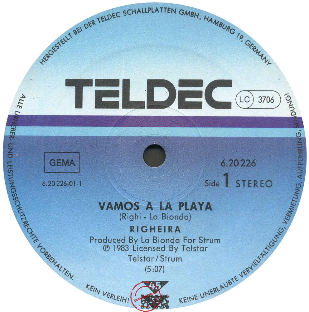 Оцифровка винила: Righeira (1983) Vamos A La Playa