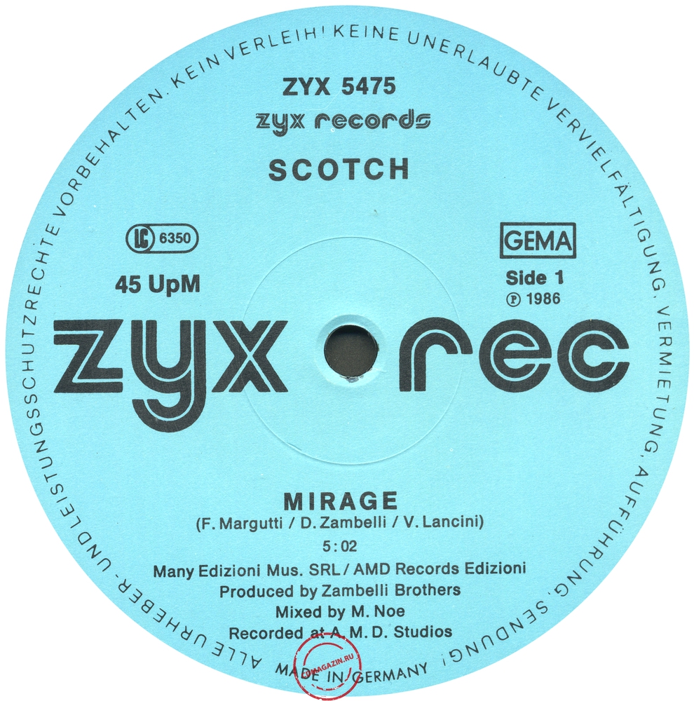 Оцифровка винила: Scotch (1986) Mirage Оцифровка винила: Scotch (1986) Mirage