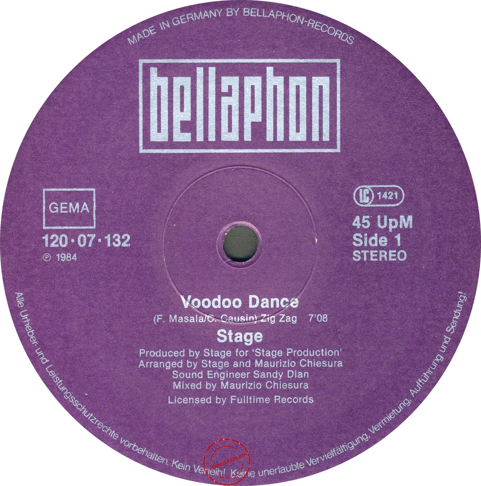 Оцифровка винила: Stage (2) (1984) Voodoo Dance Оцифровка винила: Stage (2) (1984) Voodoo Dance