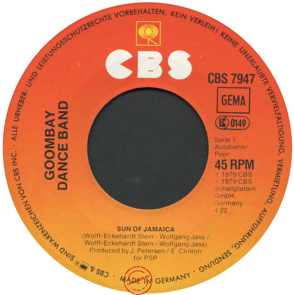 Оцифровка винила: Goombay Dance Band (1979) Sun Of Jamaica Оцифровка винила: Goombay Dance Band (1979) Sun Of Jamaica
