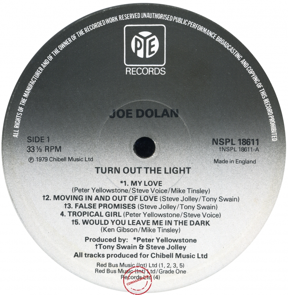 Оцифровка винила: Joe Dolan (1979) Turn Out The Light Оцифровка винила: Joe Dolan (1979) Turn Out The Light