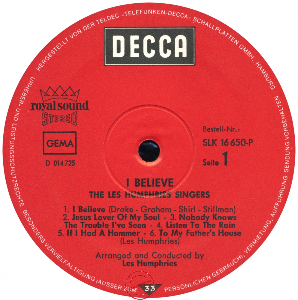 Оцифровка винила: Les Humphries Singers (1970) Rock My Soul (I Believe) Оцифровка винила: Les Humphries Singers (1970) Rock My Soul (I Believe)