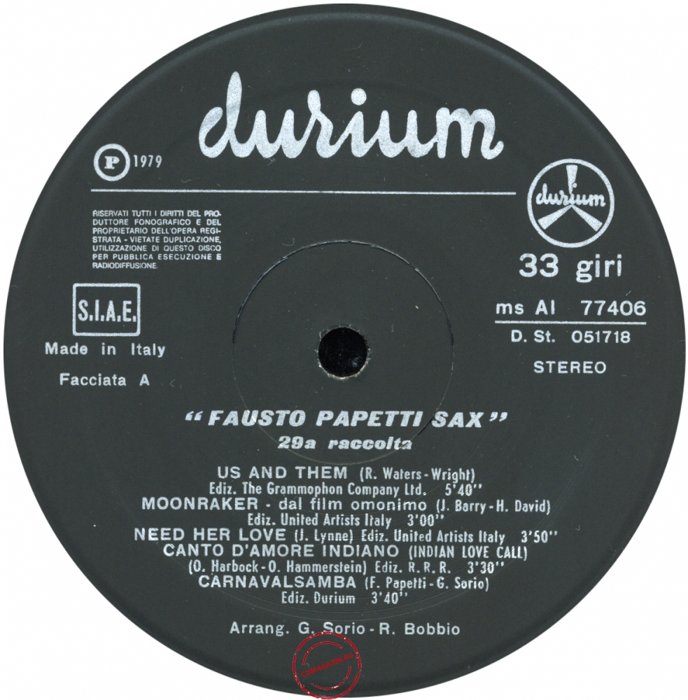 Оцифровка винила: Fausto Papetti (1979) 29a Raccolta Оцифровка винила: Fausto Papetti (1979) 29a Raccolta