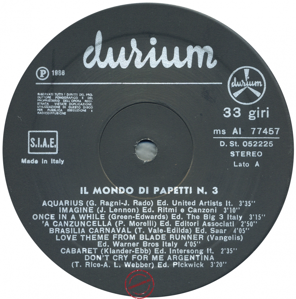 Оцифровка винила: Fausto Papetti (1986) Il Mondo Di Papetti № 3 Оцифровка винила: Fausto Papetti (1986) Il Mondo Di Papetti № 3