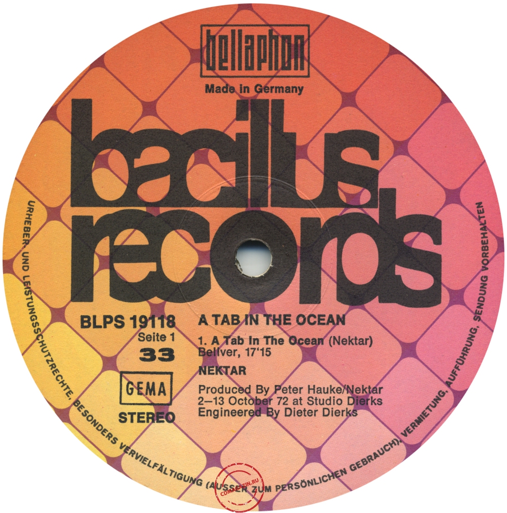 Оцифровка винила: Nektar (1972) A Tab In The Ocean Оцифровка винила: Nektar (1972) A Tab In The Ocean